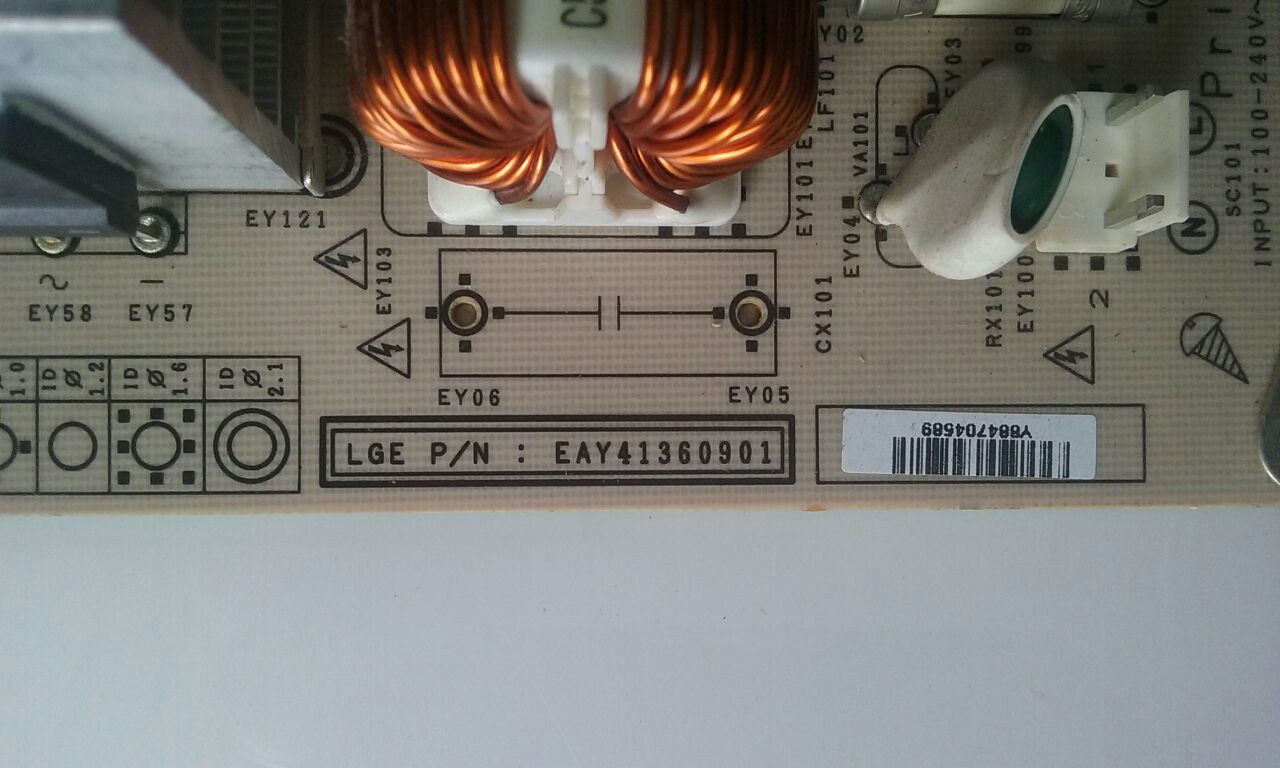 Kit Riparazione Alimentatore LG EAY41360901 Per LG 50PG60 E Compatibili