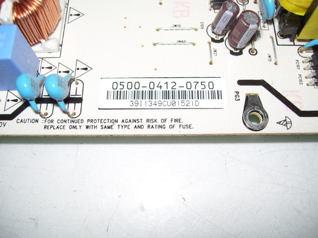 VIZIO VO420E POWER SUPPLY 050004120750 / PLHLT802A/3PCGM10001AR