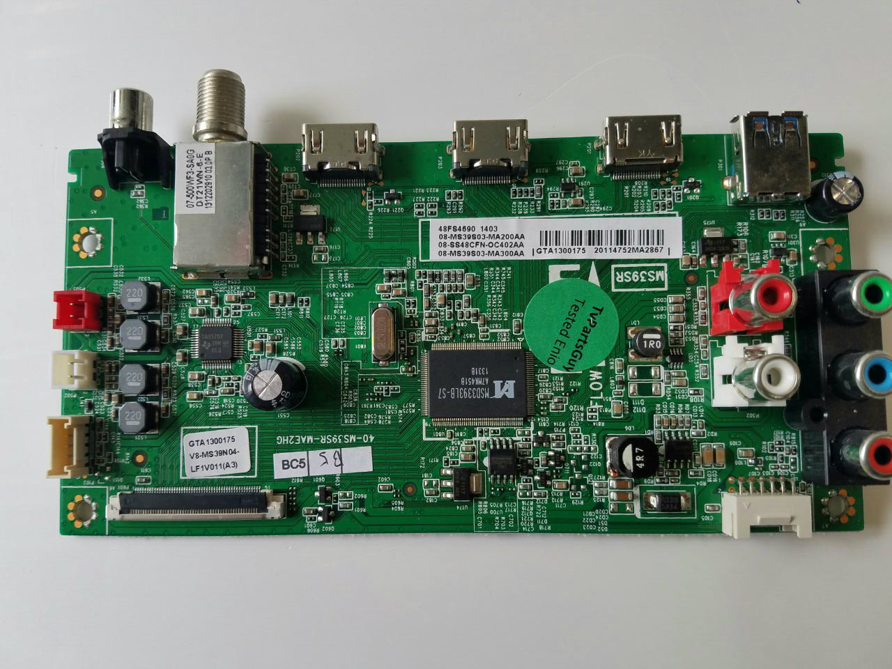 TCL 48FS4690 Main Board 40-MS39SR-MAE2HG / V8-MS39N04-LF1V011