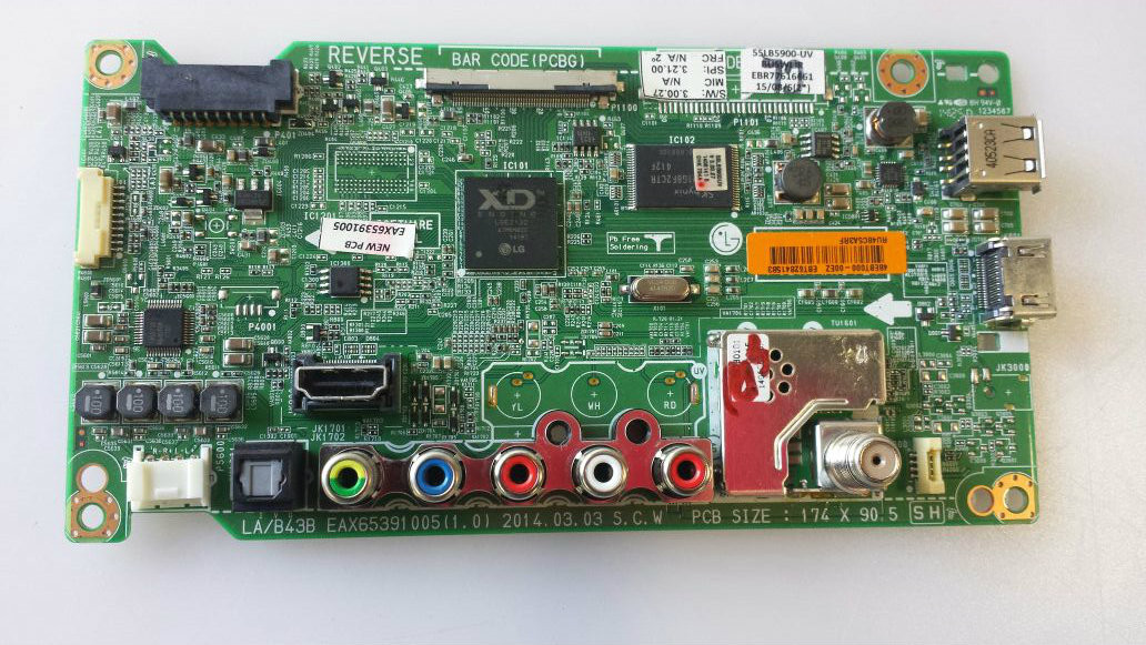 LG 55LB5900UV Main Board EAX65391005 / EBT62841583
