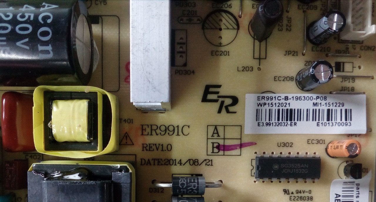 RCA LED55G55R120Q Power Supply AE0050324 / ER991C