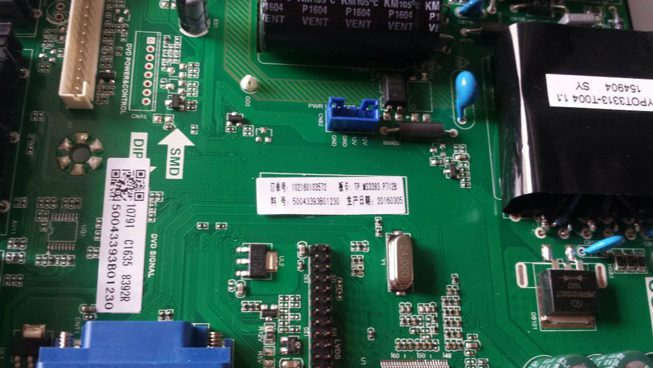 SCEPTRE X50 Main Board / Power Supply 50043393B01230 / TP.MS3393.P712