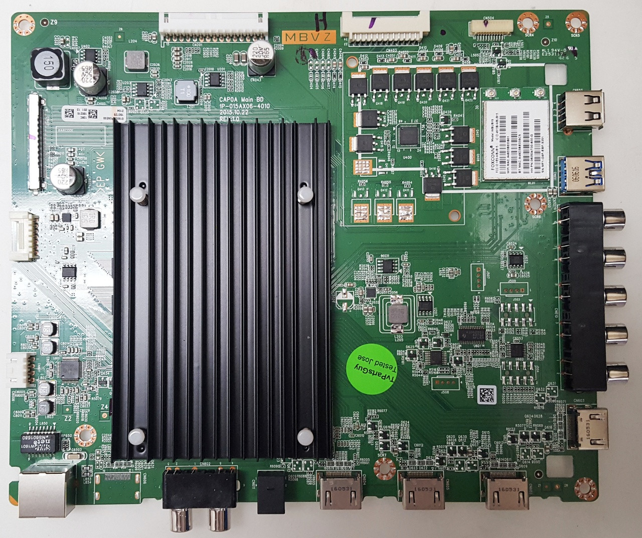 Vizio E65UD3 Main Board 1P015AX064010 / 0160CAP0AE00 / Y8387138S