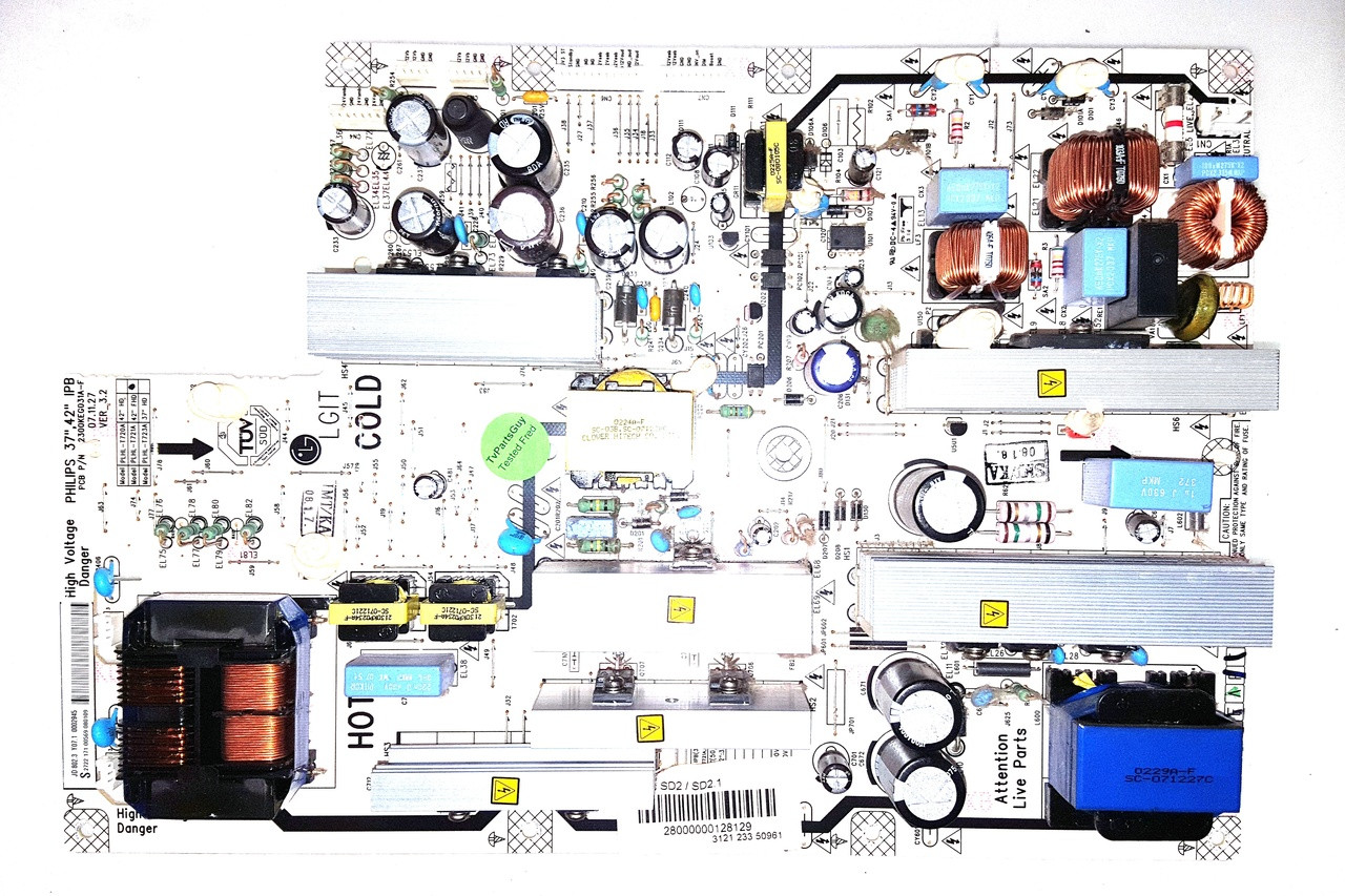 Philips Power Supply Board 2300KEG031A-F / PLHL-T721A