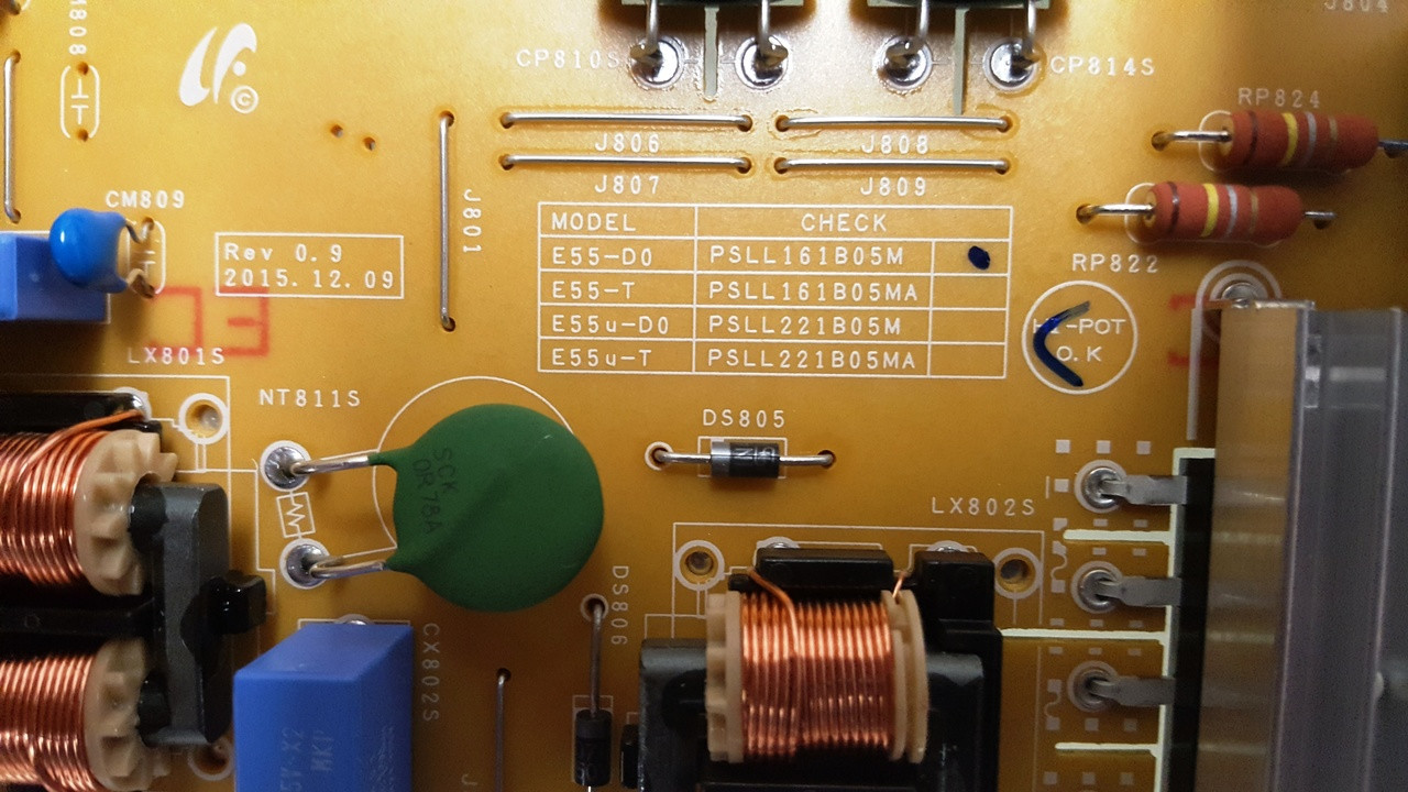 Vizio E55 D0 Power Supply Board Psll161b05m 0500 0614 0960 Tvpartsguy Com
