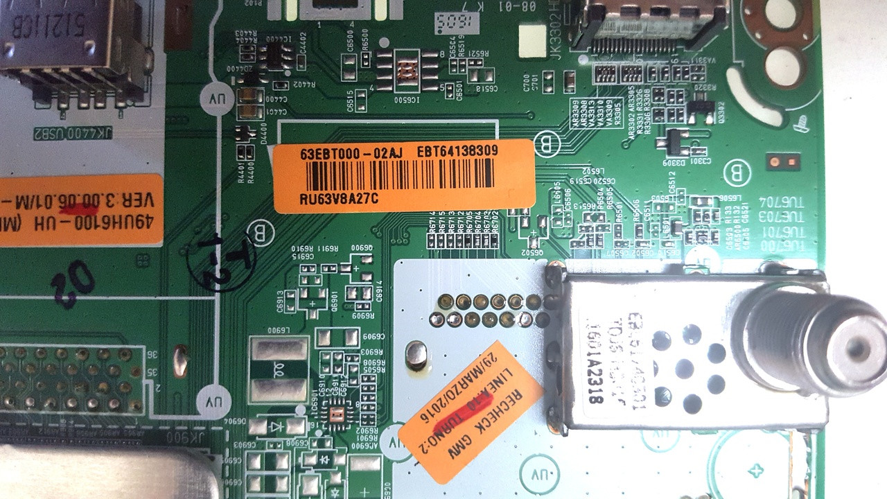 LG 49UH6100 Main Board EAX66943504(1.0) / EBT64138309 - TvPartsGuy.com