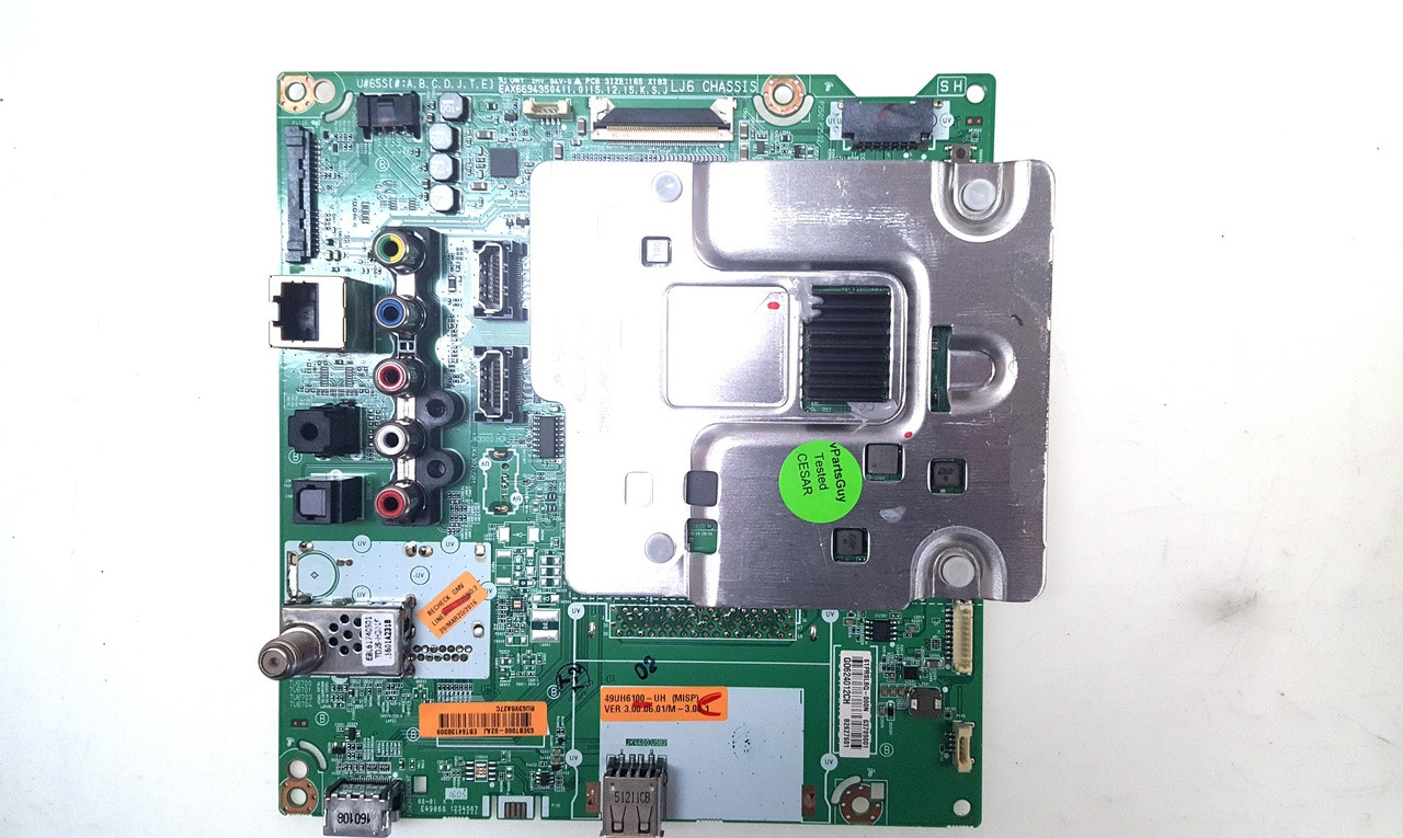 LG 49UH6100 Main Board EAX66943504(1.0) / EBT64138309 - TvPartsGuy.com