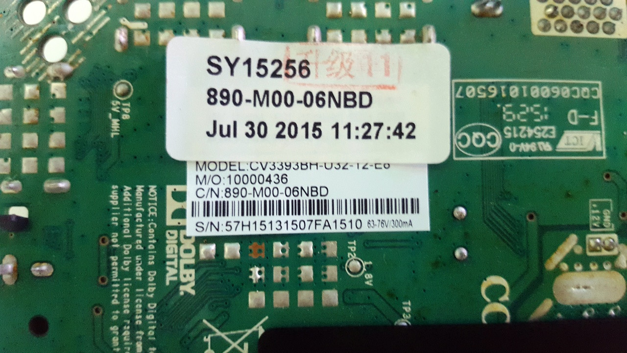 Seiki SE32HS Main Board / Power Supply Board CV3393BH-U32 / 890