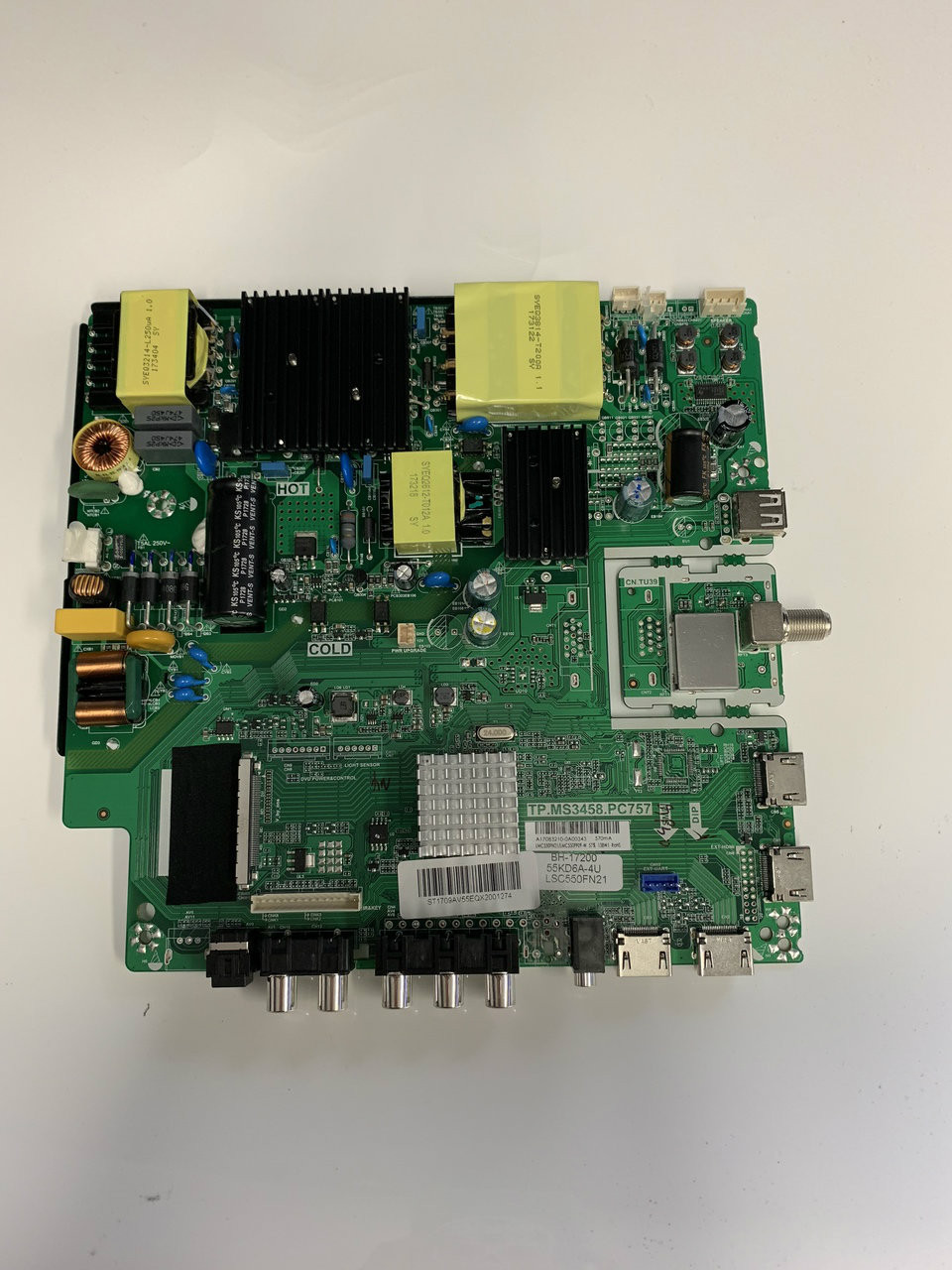 A17083210 Avera 55EQX20 Main Board TP.MS3458.PC757 - TvPartsGuy.com
