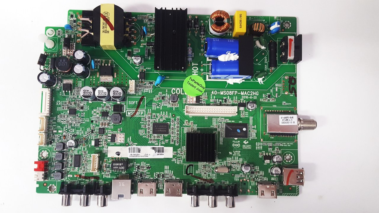 Hitachi LE43M4S9 Main Board / Power Supply Board 40-MS08FP-MAC2HG