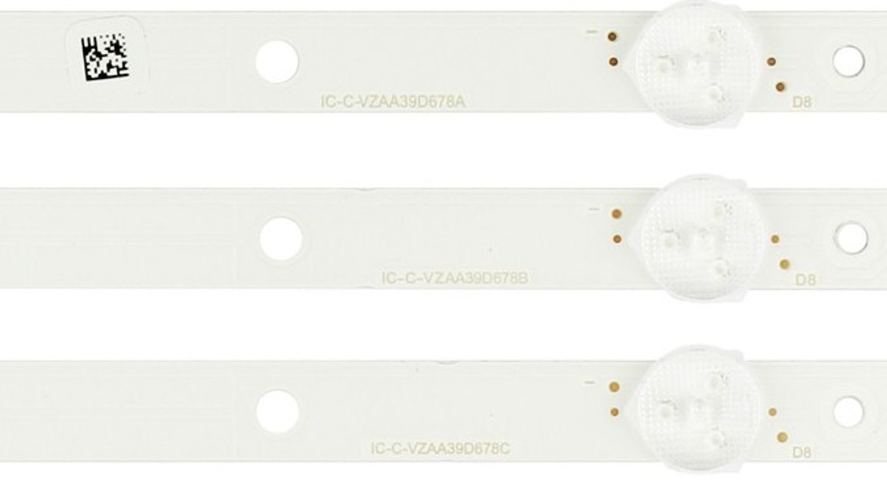 Vizio D39HD0 LED Light Strips Complete Set of 3 ICCVZAA39D678 A/B/C