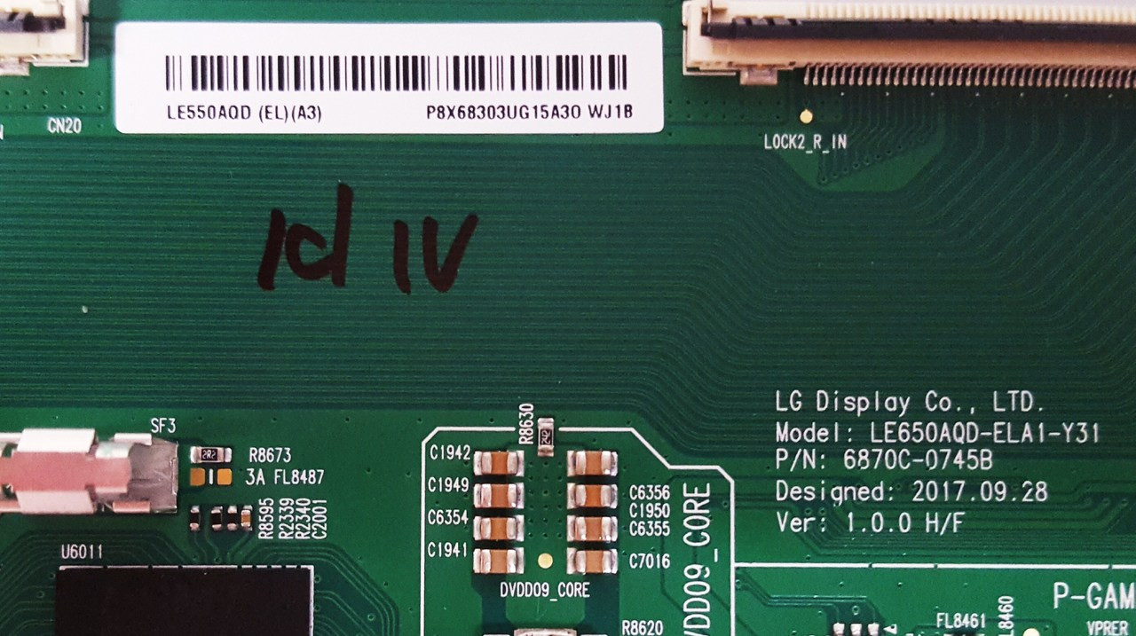 LG OLED55B8PUA TCon Board 6870C-0745B / 6871L-5673A - TvPartsGuy.com