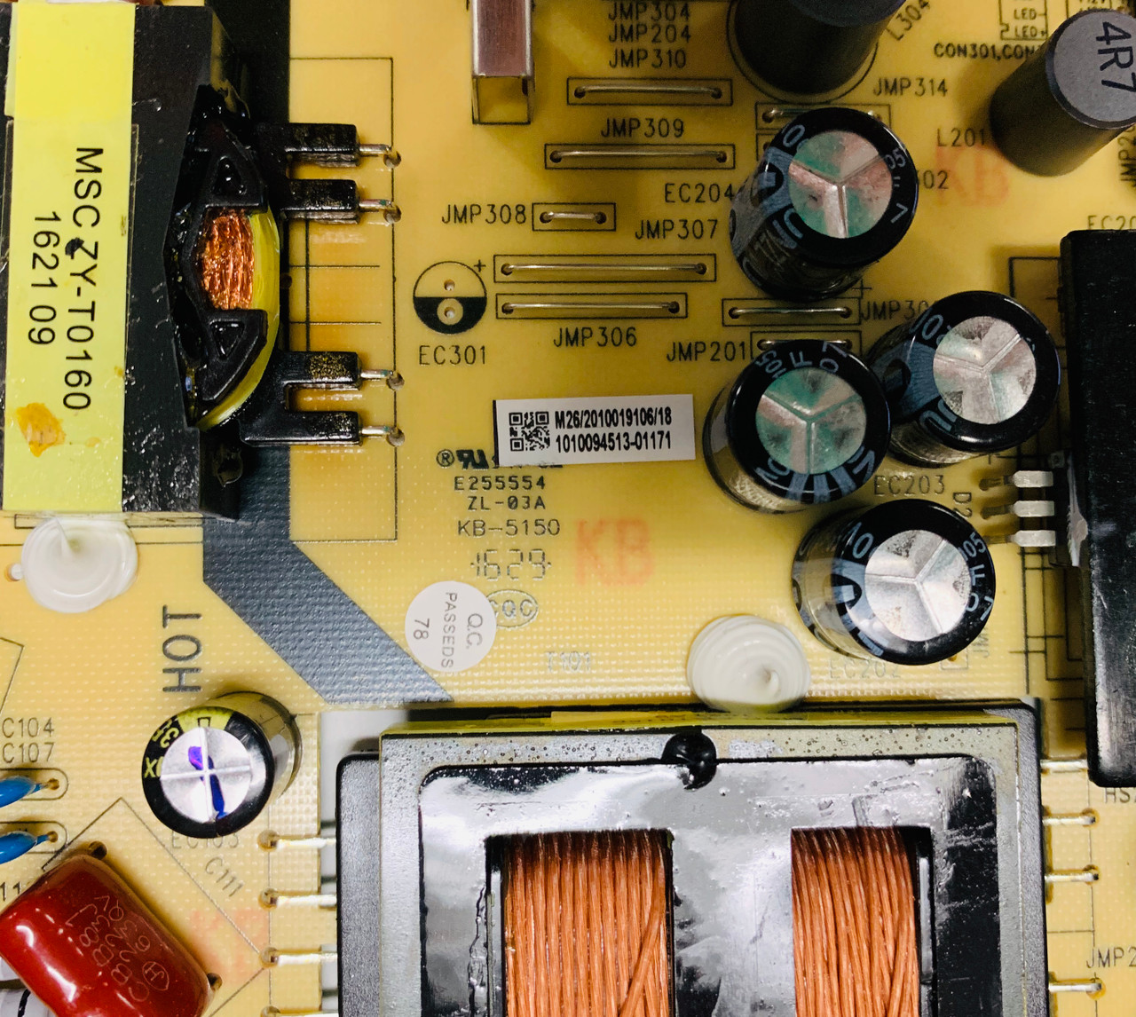 JVC LT55UE76 Power Supply Board 1POF248806A / 1010094513