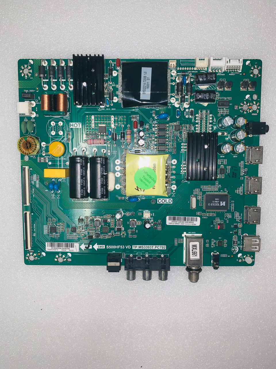 Insignia NS50D510NA17 Main Board TP.MS3393T.PC792 / B16020594
