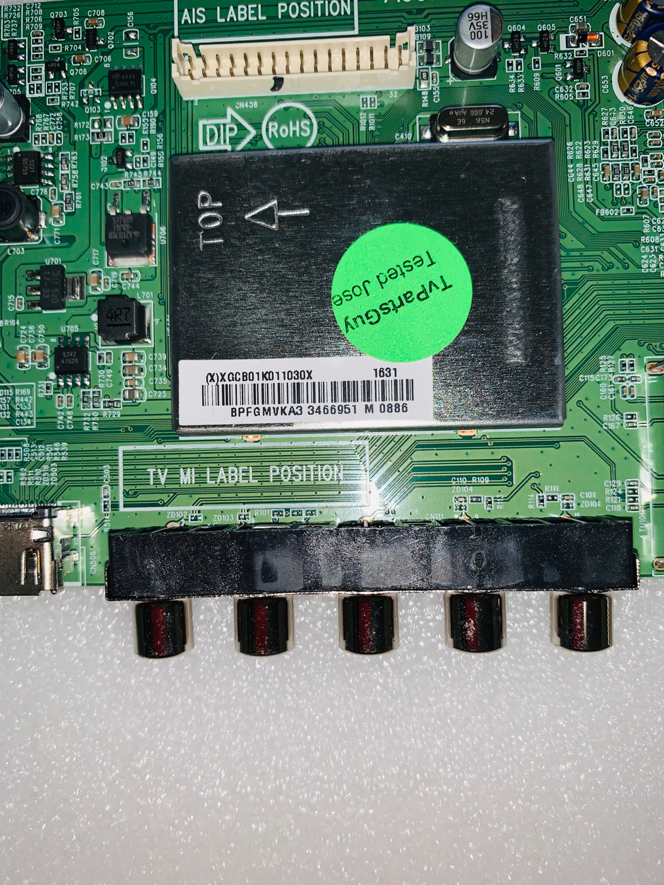 Vizio D50NE1 TV RePair Kit 756TXGCB01K011 / PLTVGY121XAE7 / 55.50T15.C07