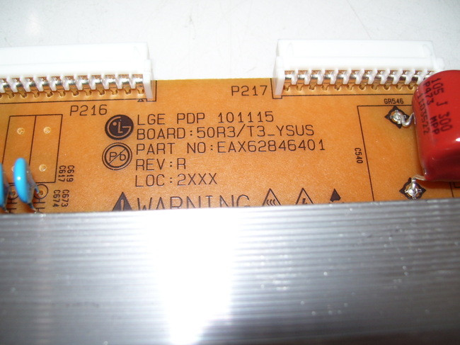 LG 50PT350UD YSustain Board EAX62846401 / EBR71838901 Chipped Corner