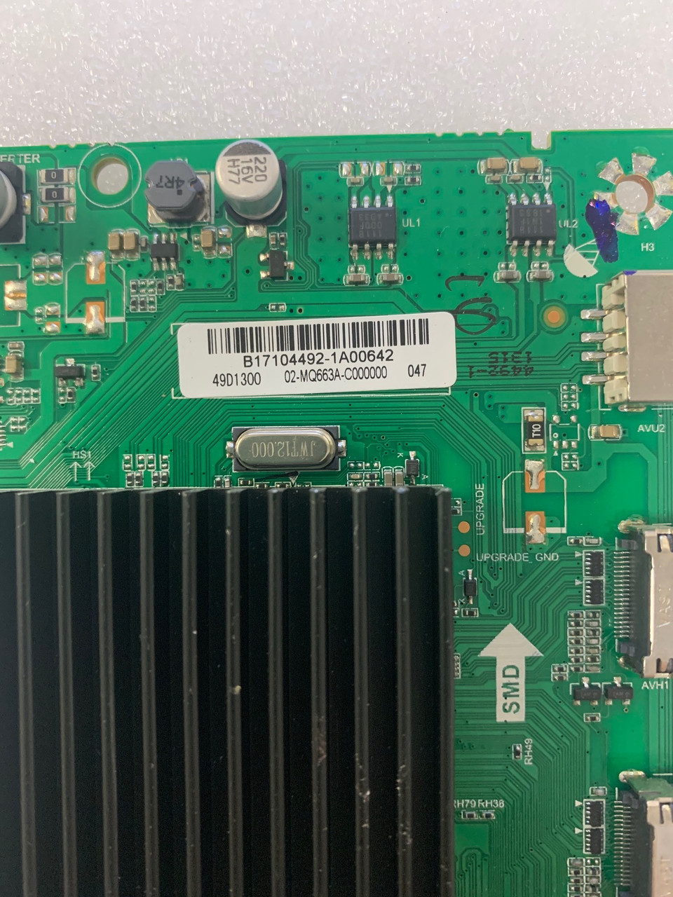 Quasar SQ491FS Main Board TD.NT72563.785 / 02-MQ663A-C00000