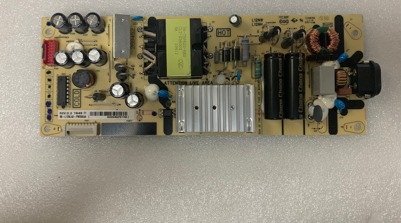 Carte Alimentation TCL L40FHDM12 – 08-PW232C0-PW200AA (Neuf, Ouvert)