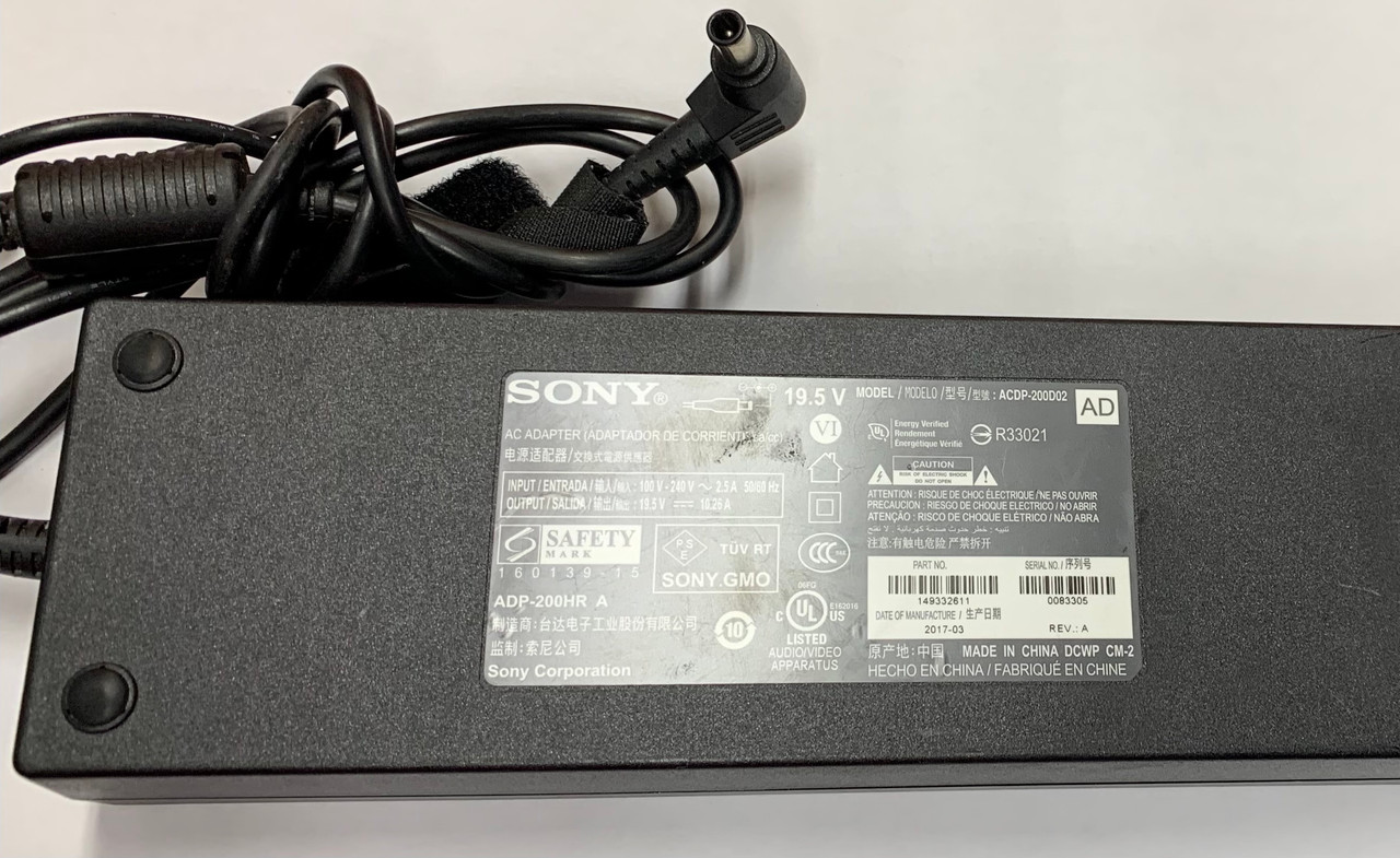 Sony 1-493-326-11 AC Adapter ACDP-200D02 XBR-55X900E - TvPartsGuy.com