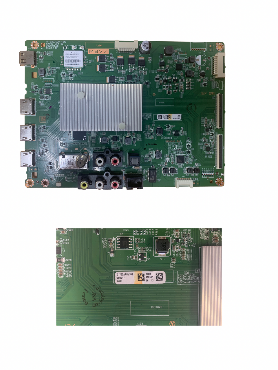 Vizio V705H3/V705H13 Main Board 1P0203C004012 / 0170CAR0V100