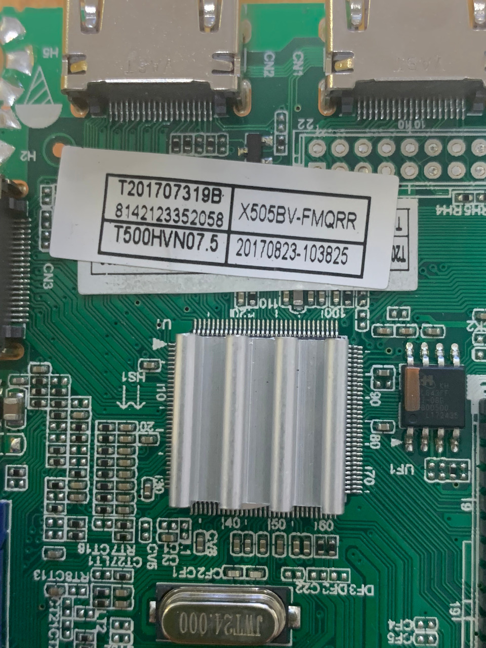 Sceptre X505BVFSR Main Board T.MS3553.PC752 / T201707319B (No Tuner