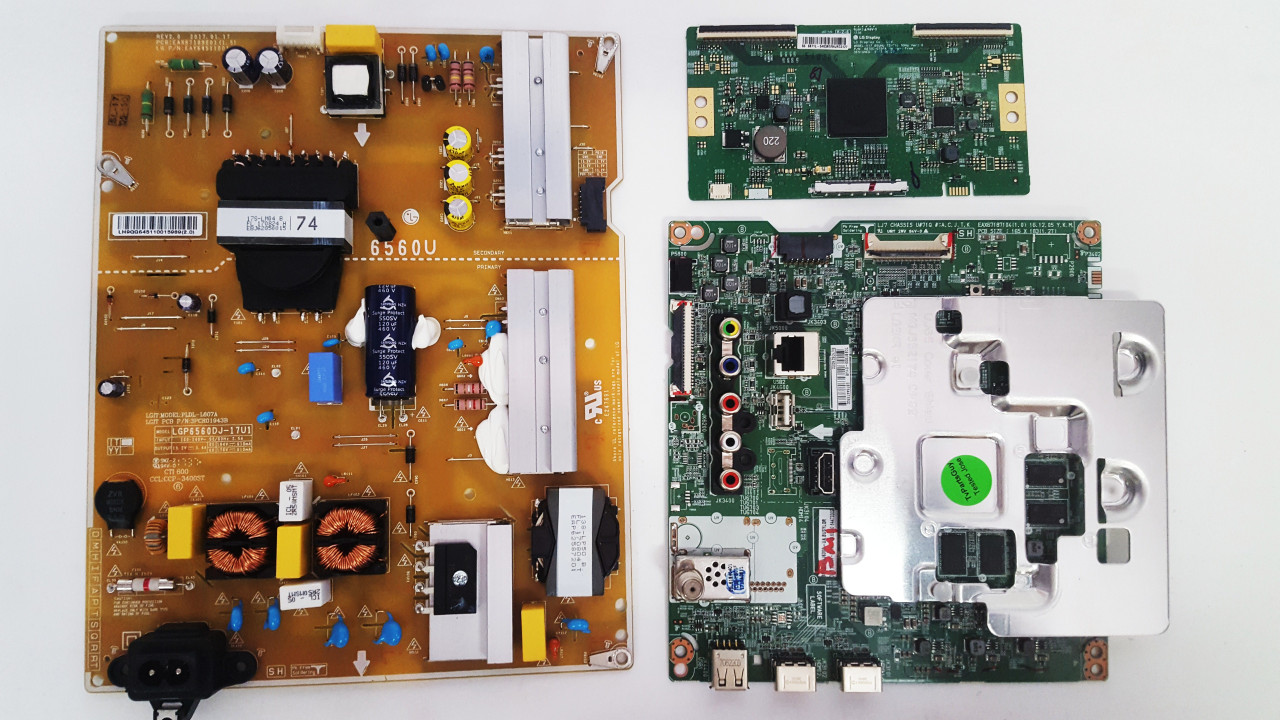 LG 65UJ6300Main board / Power Supply board & Tcon board kit EBT64473302 /  EAY64511001 / 6871L-5283A