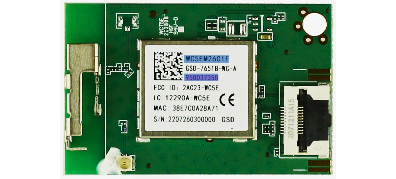 RCA/ONN/Element/JVC Wi-Fi Module 950037350 / WC5EM2601F - TvPartsGuy.com