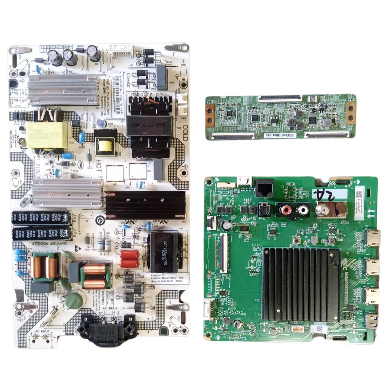 Vizio V755X-K04 (LBSFR5BZ Serial) Main board: 21201-04168 / TD