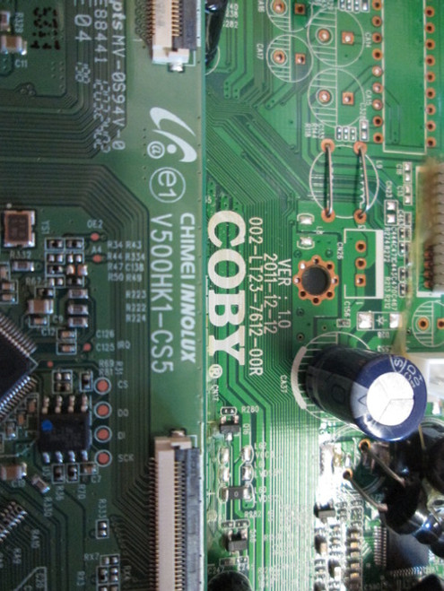 Coby LEDTV5028 Main & T-Con Board Set 002-LT23-7612-00R & 35-D076901