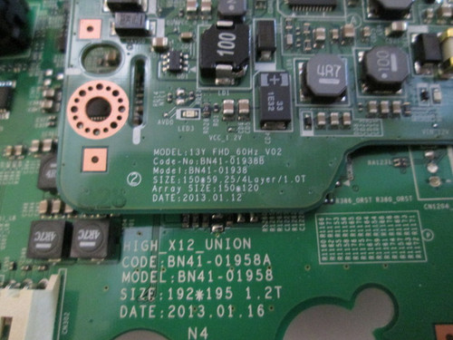 Samsung UN40F5500AFXZA Main & T-Con Board Set BN41-01958A & BN41-01938B / BN94-06175B & BN95-00856A