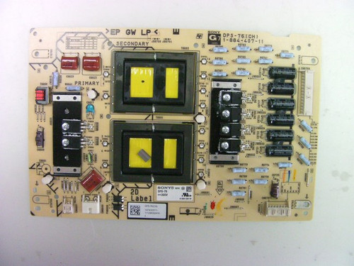 Sony KDL-55HX729 G7 Power Supply Board 1-884-407-11 / DPS-76 / 1-474-305-11