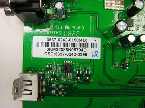 Vizio VO37LHDTV10 Main Board 0171-2272-2634 / 3637-0242-0150