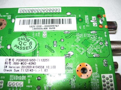 Sharp LC-60E69U Main Board T.RSC8.10A 11153 / 1A2E1206 / 899-M00-40N0