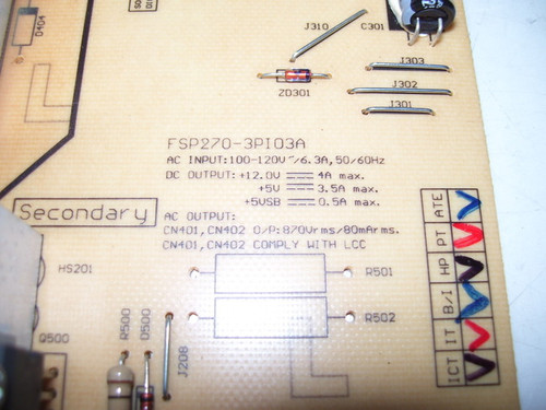 Sanyo DP46848 Power Supply Board FSP270-3PI03A / 1AV4U20C38000