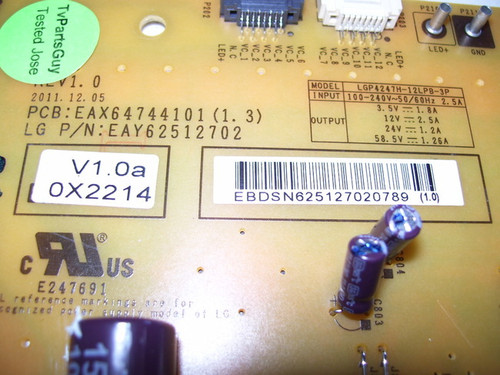 LG 47CM565-UB.AUSWLUR Power Supply Board EAX64744101(1.3) / EAY62512702