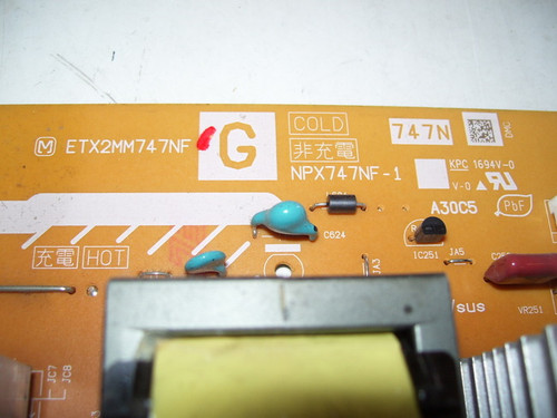 Panasonic TH-50PH12U Power Supply Board NPX747NF-1 / ETX2MM747NFG