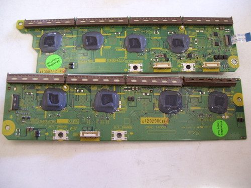 This Panasonic TNPA4784|TNPA4785 Buffer BD Set is used in TC-P42U1. Part Number: TNPA4784, TNPA4785. Type: Plasma, Buffer Board Set, 42"
