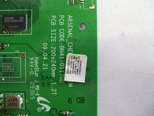 Samsung UN46B6000VFXZA Main Board BN41-01170D / BN97-03201J / BN94-02657N