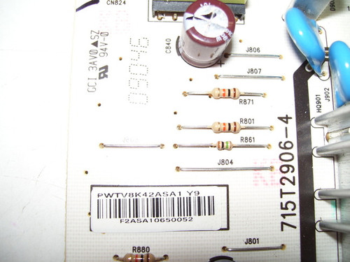 Vizio VA220E Power Supply Board 715T2906-4 / PWTV8K42ASA1