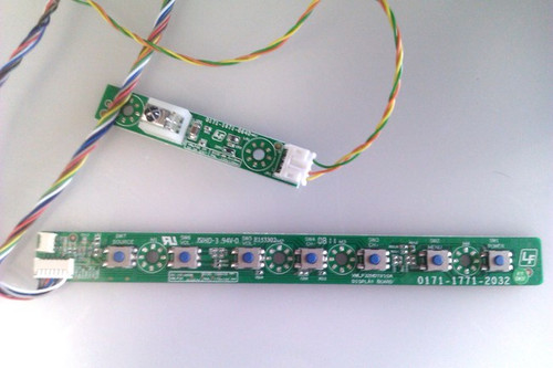 Vizio VP322HDTV10A KEY ConTROLLER WITH IR REMOTE SENSOR 0171-1771-2032 / 3832-0012-0156 & 0171-1671-0640