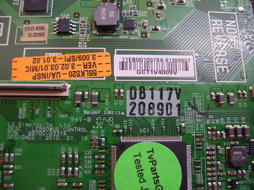 LG 55LK520-UA.AUSYLJR Main & T-Con Board Set EAX64113202(0) & 6870C-0337A / EBU61369607 & 6871L-2089D