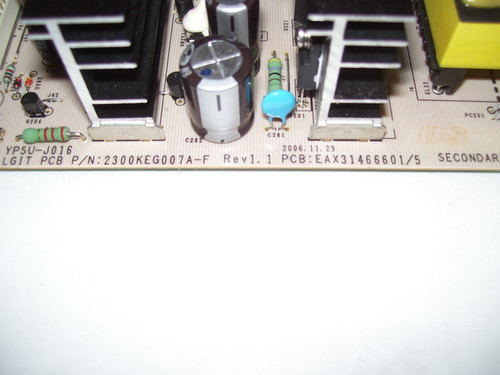 LG 60PC1D SUB Power Supply Board 2300KEG007A-F / EAX31466601/5 / EAY32961901