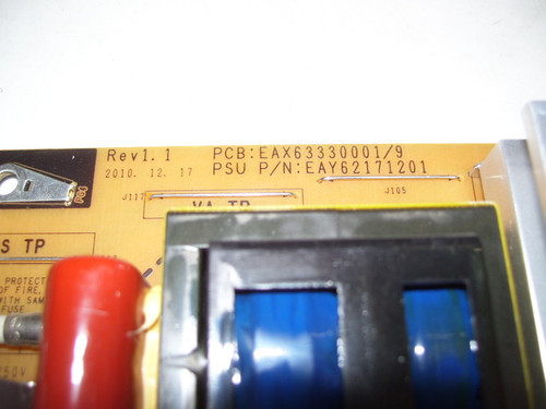LG 60PZ550-UA Power Supply Board EAX63330001/9 / EAY62171201