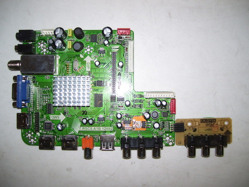 RCA LED32B30RQ Main Board W/ SIDE AV T.RSC8.A1B 12092 / RE01TC8A1LNA0-A1