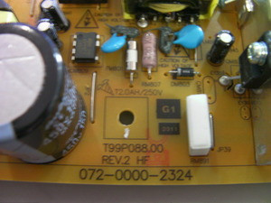 Sony KDL-32BX310 G1 Power Supply Board 072-0000-2324 / T99P088.00