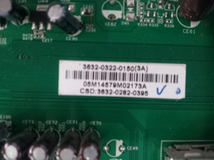 Vizio VW32LHDTV20A Main Board 0171-2272-2433 / 3632-0322-0150(3A)