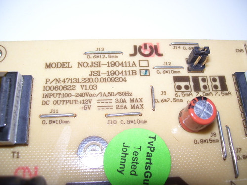 Dynex DX-LCD19 Power Supply Board JSI-190411B