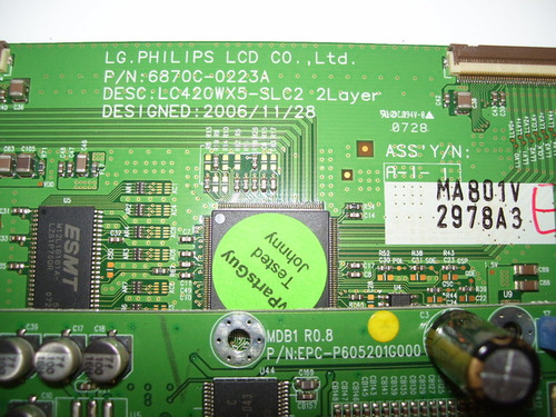 OLEVIA 242-S11 Main Board & T-Con Board Combo EPC-P605201G000 & 6870C-0223A / SC0-P605208GMM0 & 6871L-2978A