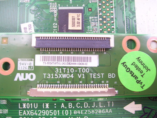 LG 32LK330-UB Main Board & T-Con Board Combo EAX64290501(0) & T315XW04 V1 / EBU61264503 & 5526T05T01