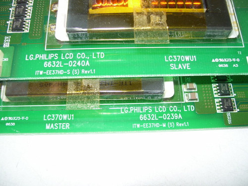 Magnavox 37MF437B/37 Inverter Board Set ITW-EE37HD-M & ITW-EE37HD-S / 6632L-0239A & 6632L-0240A